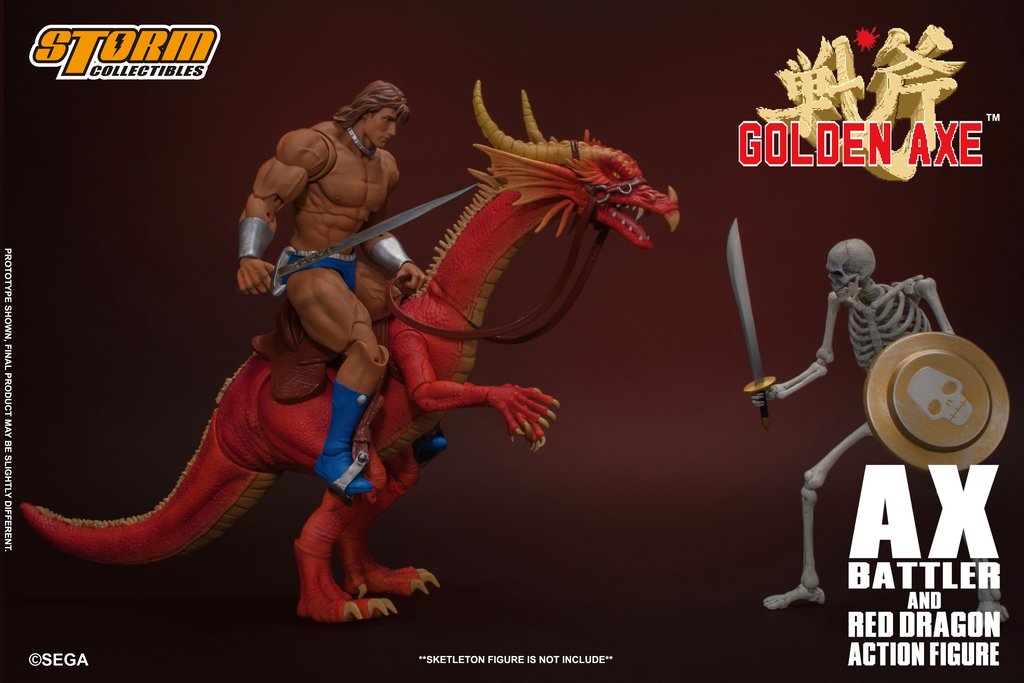 Storm Collectibles - Golden Axe - Ax Battler &amp; Red Dragon (1/12 Scale) - Marvelous Toys