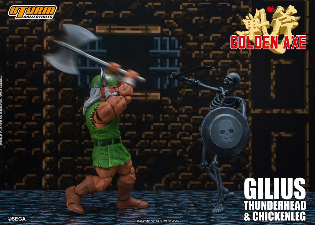Storm Collectibles - Golden Axe - Gilius Thunderhead &amp; Chicken Leg - Marvelous Toys