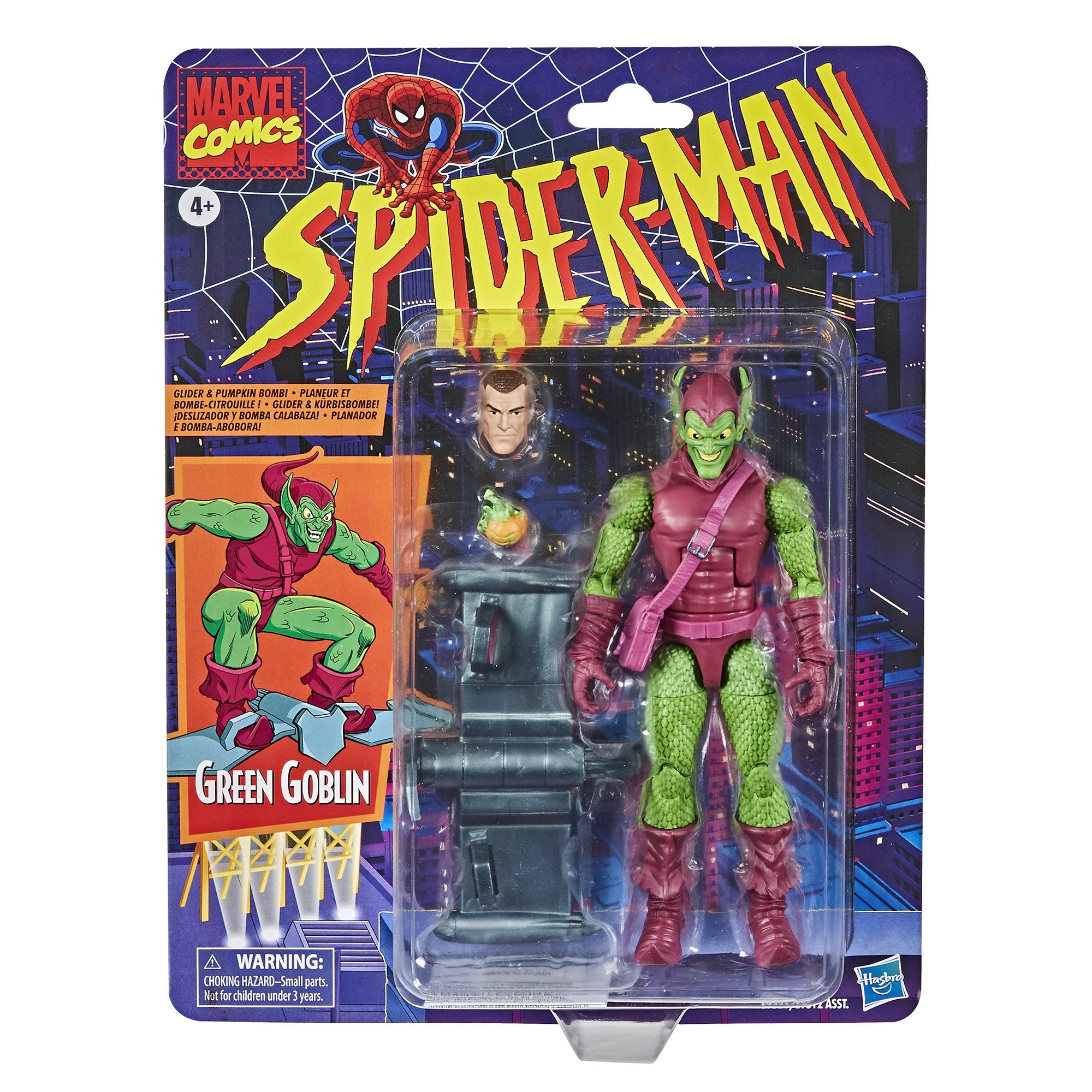 Hasbro - Marvel Legends Retro Collection - Spider-Man, Peter Parker, Gwen Stacy, Daredevil, Electro, Green Goblin (Set of 6) - Marvelous Toys