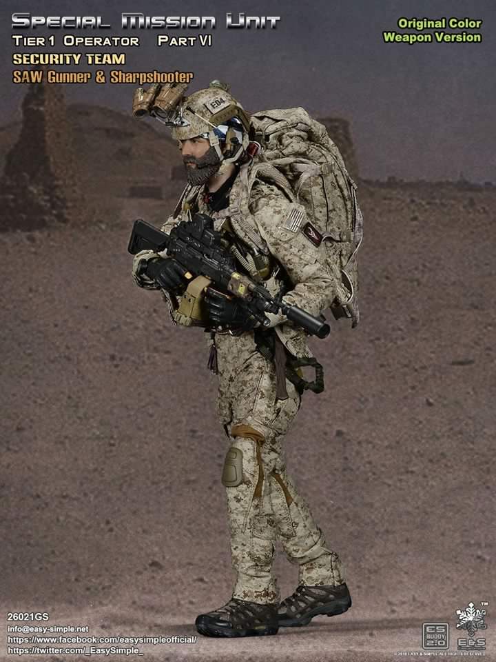 Easy & Simple - Special Mission Unit - Tier-1 Operator Part VI Security Team - SAW Gunner & Sharpshooter (Original Color)