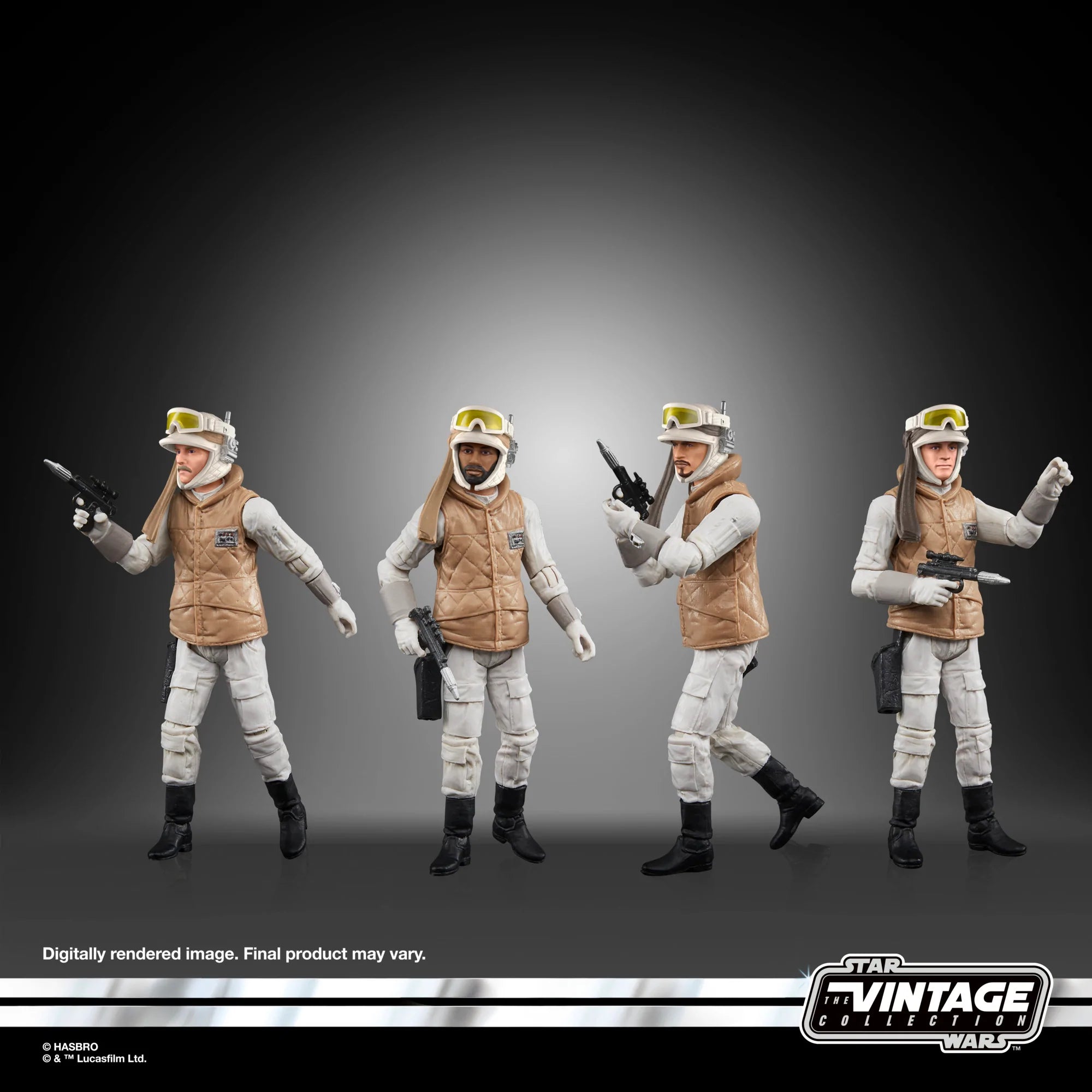 Hasbro - Star Wars The Vintage Collection - Rebel Soldier (Echo Base Battle Gear) 4-Pack - Marvelous Toys