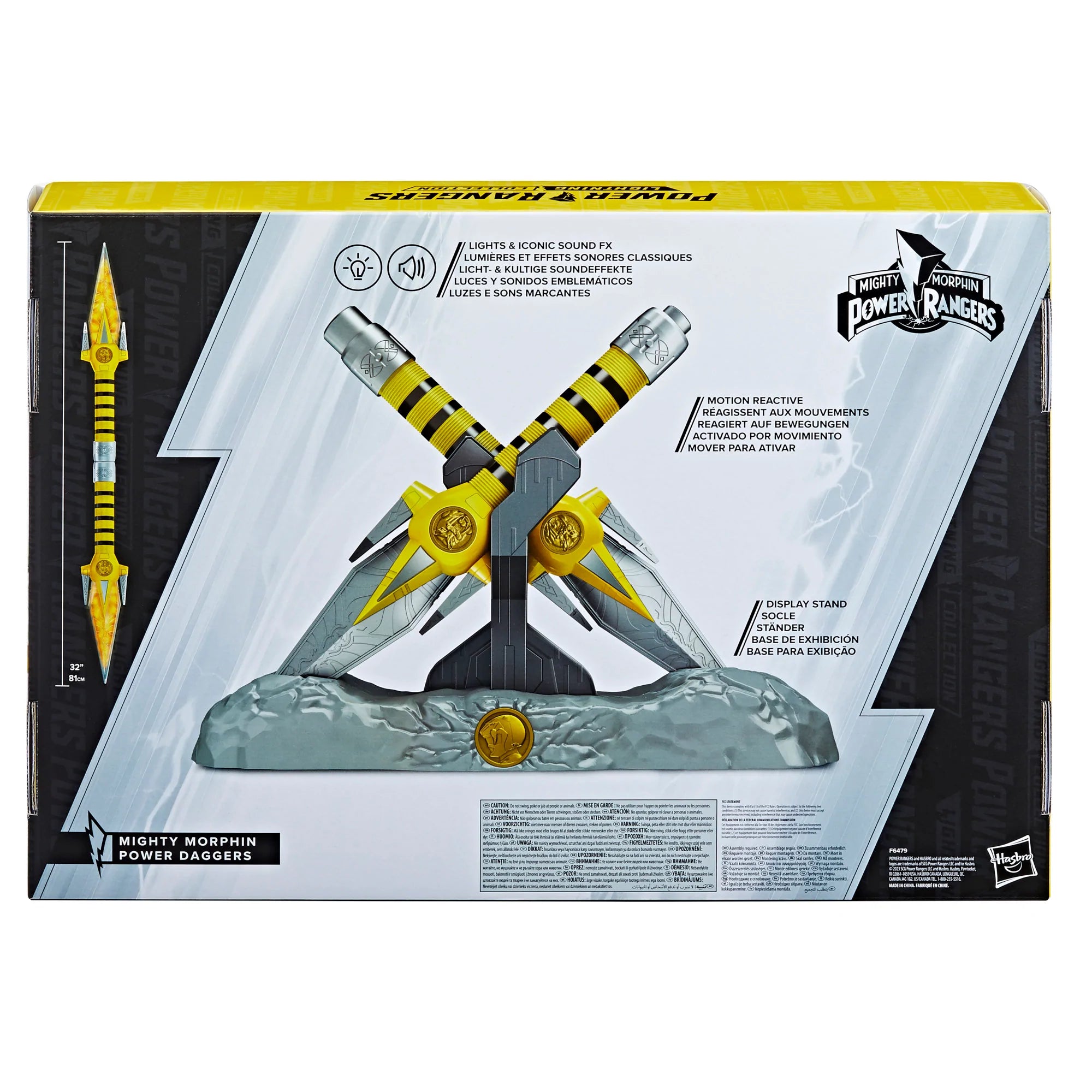 Hasbro - Power Rangers Lightning Collection - Roleplay - Mighty Morphin Yellow Ranger Power Daggers - Marvelous Toys