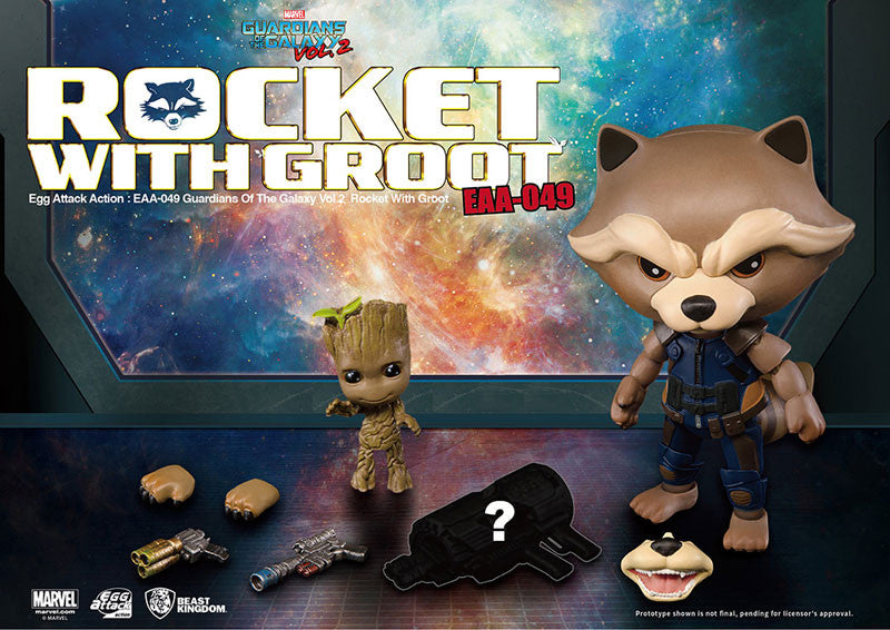 Egg Attack Action - EAA-049 - Guardians of the Galaxy Vol. 2 - Rocket Raccoon with Baby Groot - Marvelous Toys