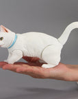 Kaiyodo - Sofubi Toy Box 016B - White Munchkin Cat - Marvelous Toys