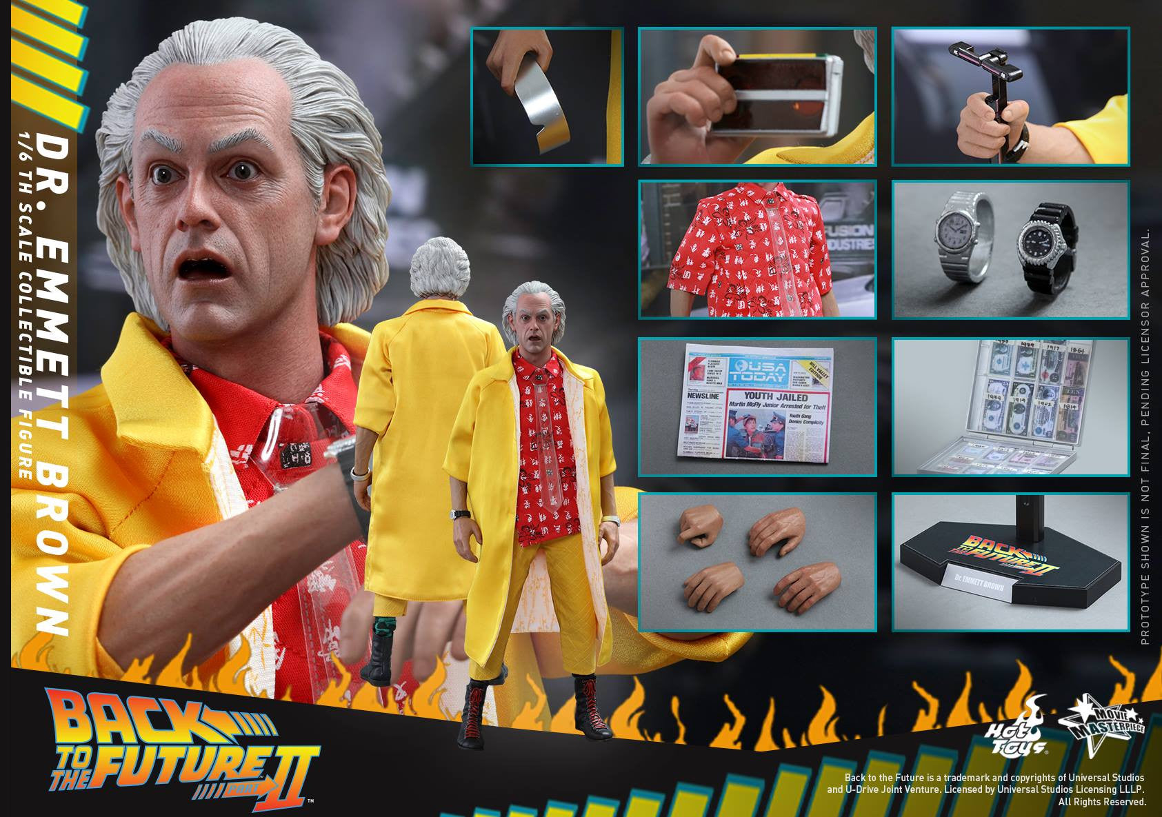 Hot Toys - MMS380 - Back to The Future Part II - Dr. Emmett Brown (Normal Edition) - Marvelous Toys