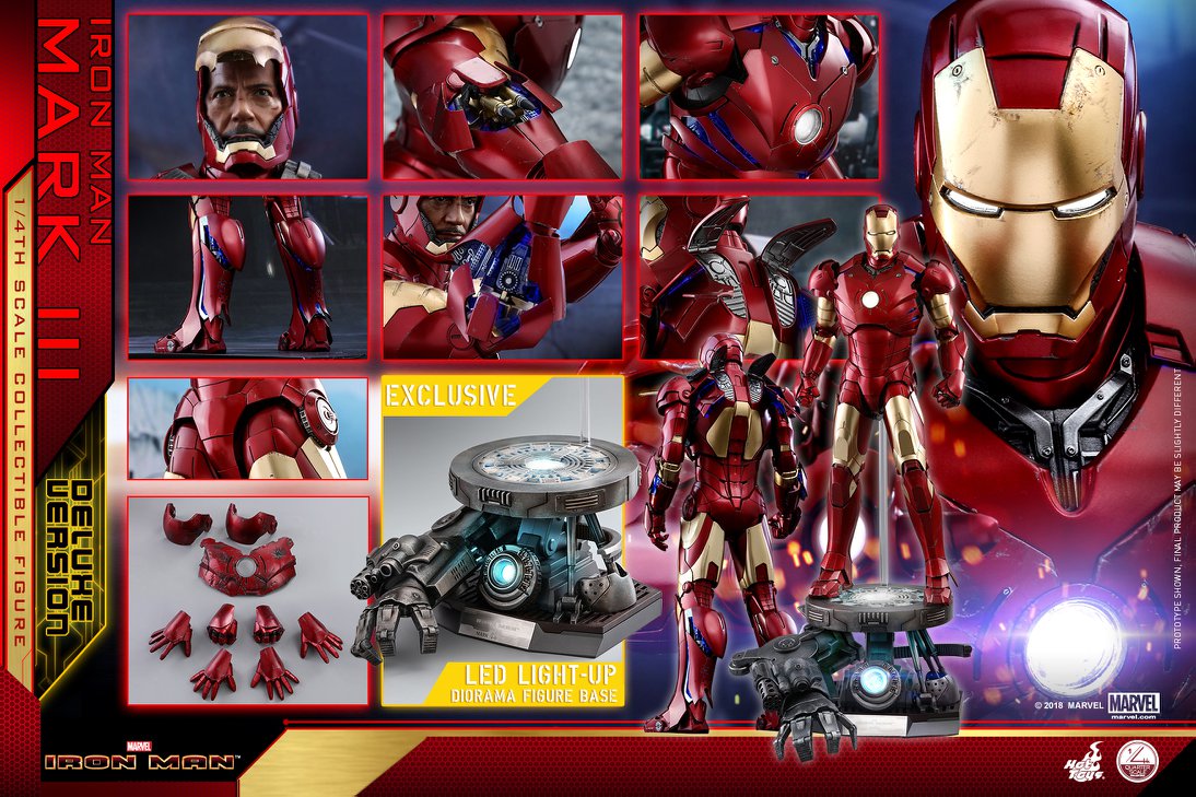 Hot Toys - QS012 - Iron Man Mark III Deluxe Edition (1/4 Scale) - Marvelous Toys