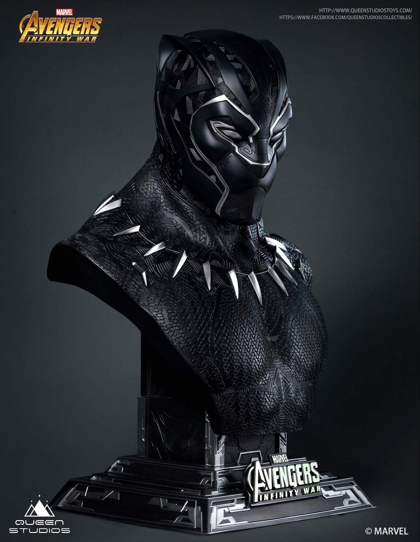 Queen Studios - Life-Size Bust - Avengers: Infinity War - Black Panther - Marvelous Toys