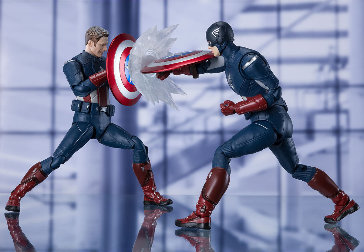 S.H.Figuarts - Avengers: Endgame - Captain America (Cap vs. Cap Edition) (TamashiiWeb Exclusive) - Marvelous Toys