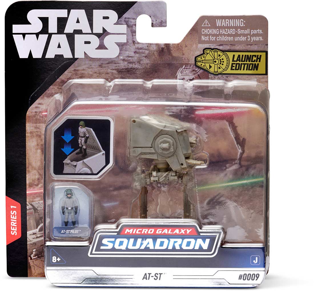 Jazwares - Star Wars: Micro Galaxy Squadron - Light Armor Class - AT-ST (Hoth) - Marvelous Toys