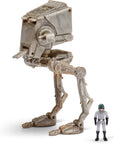 Jazwares - Star Wars: Micro Galaxy Squadron - Light Armor Class - AT-ST (Hoth) - Marvelous Toys