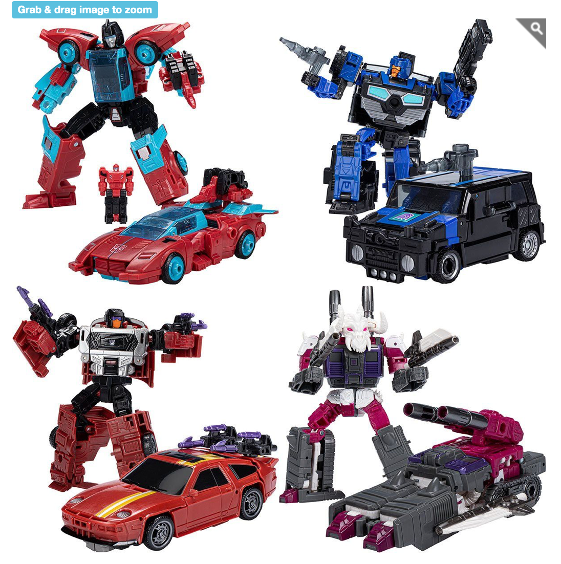 Hasbro - Transformers Generations Legacy - Deluxe Wave 3 - Set of 4 (Pointblank, Crankcase, Dead End, Skullgrin) - Marvelous Toys