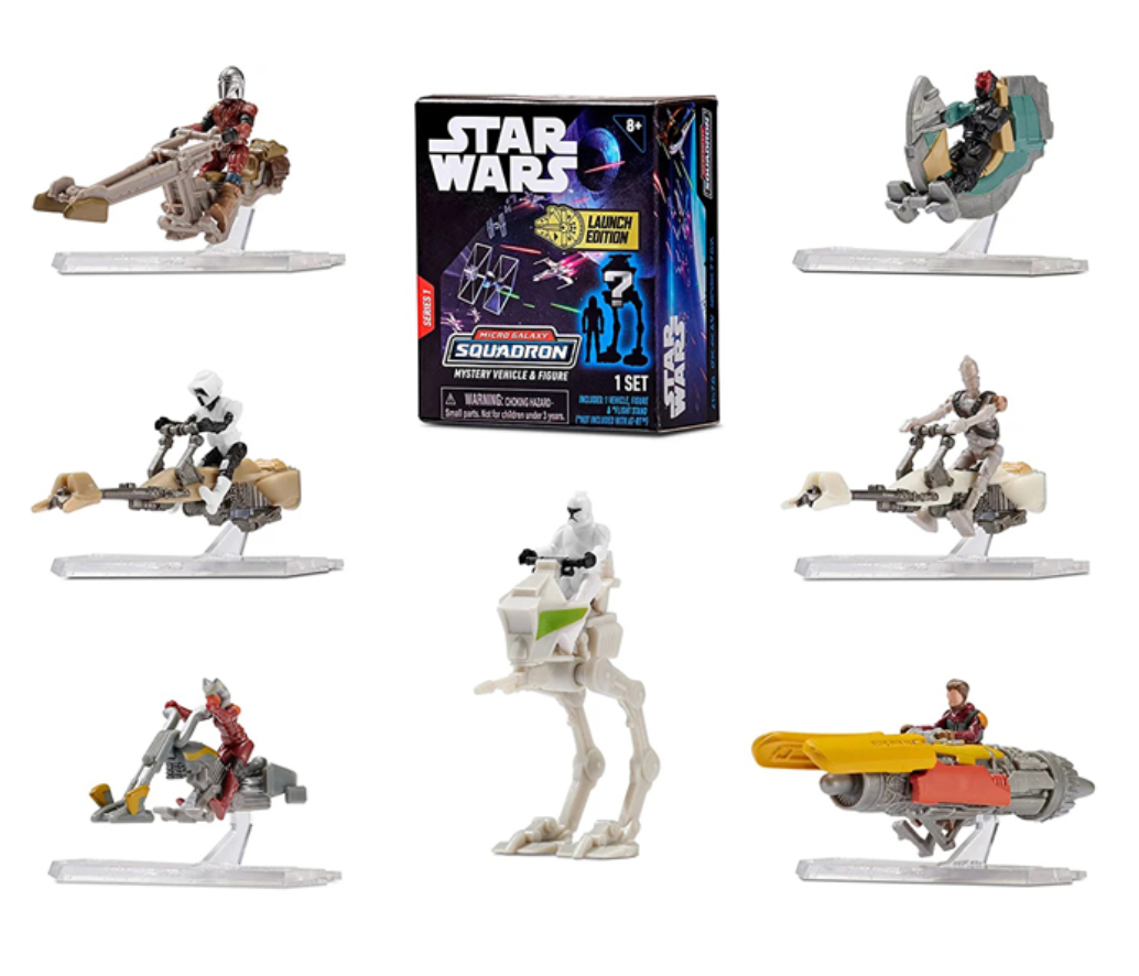 Jazwares - Star Wars: Micro Galaxy Squadron - Scout Class - Mystery Vehicle &amp; Figure (Carton of 12) - Marvelous Toys