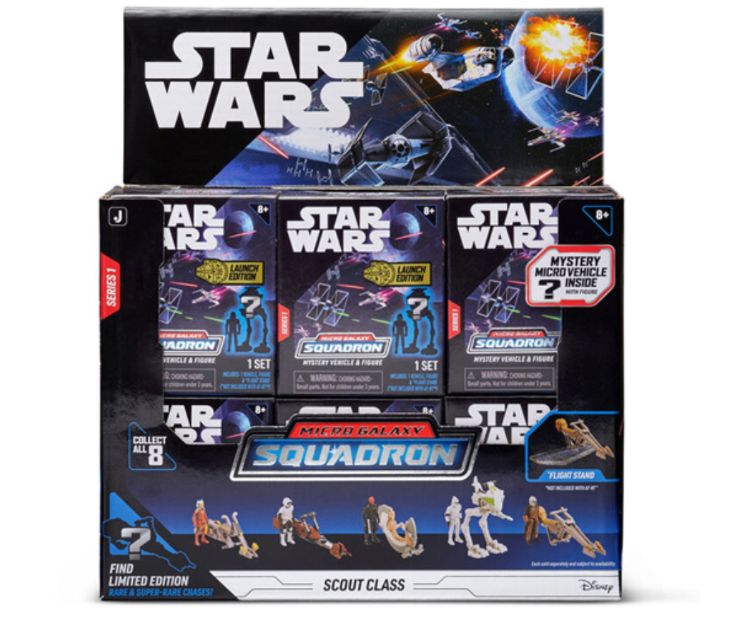 Jazwares - Star Wars: Micro Galaxy Squadron - Scout Class - Mystery Vehicle & Figure (Carton of 12) - Marvelous Toys