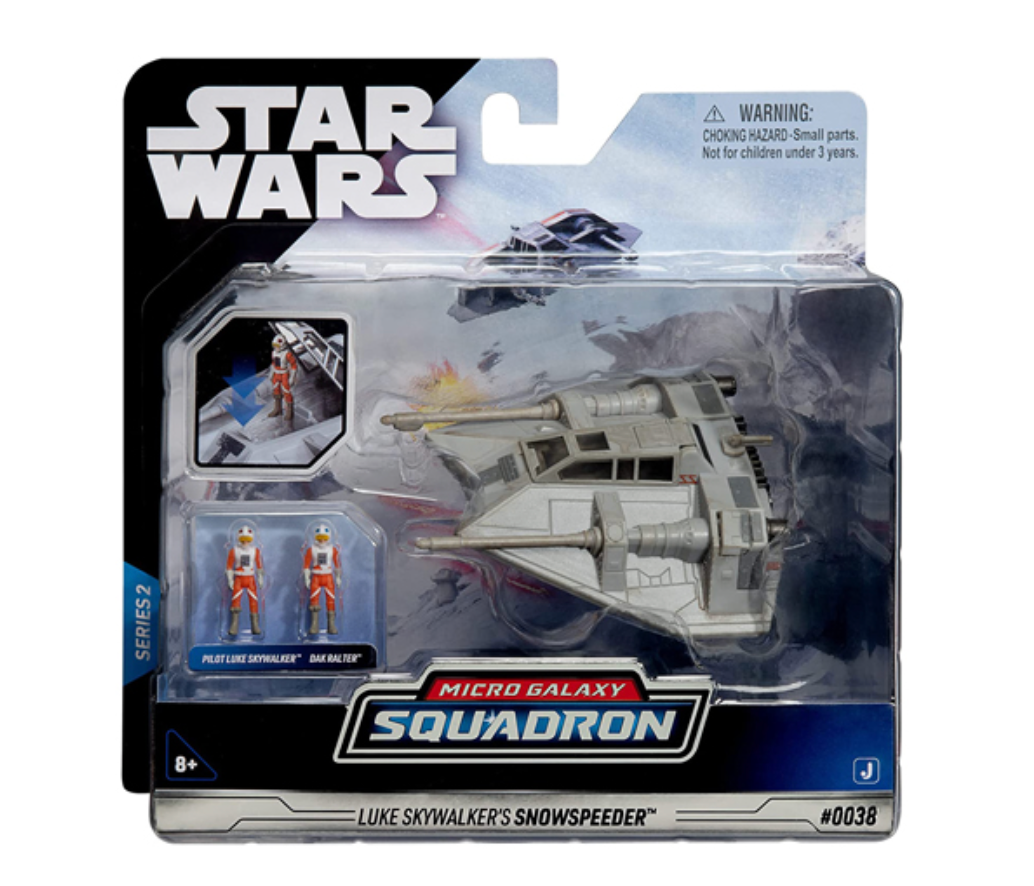 Jazwares - Star Wars: Micro Galaxy Squadron - Starfighter Class - Luke Skywalker&#39;s Snowspeeder - Marvelous Toys