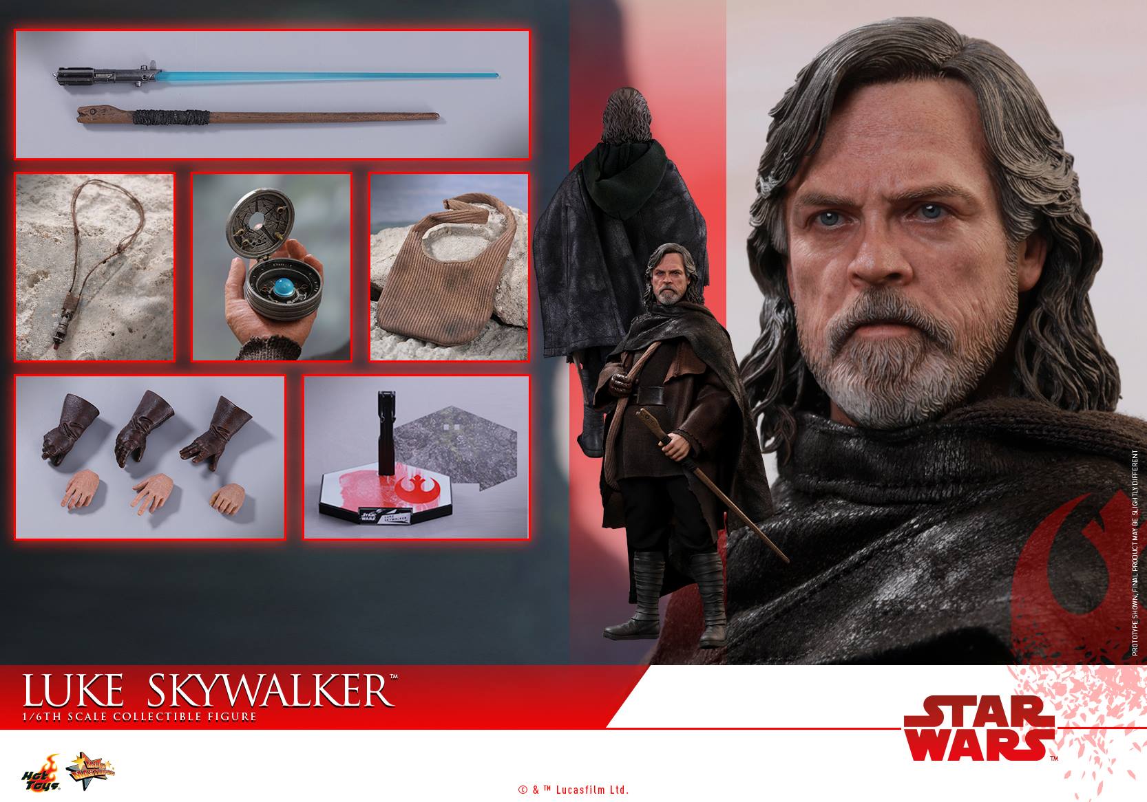 Hot Toys - MMS457 - Star Wars: The Last Jedi - Luke Skywalker - Marvelous Toys