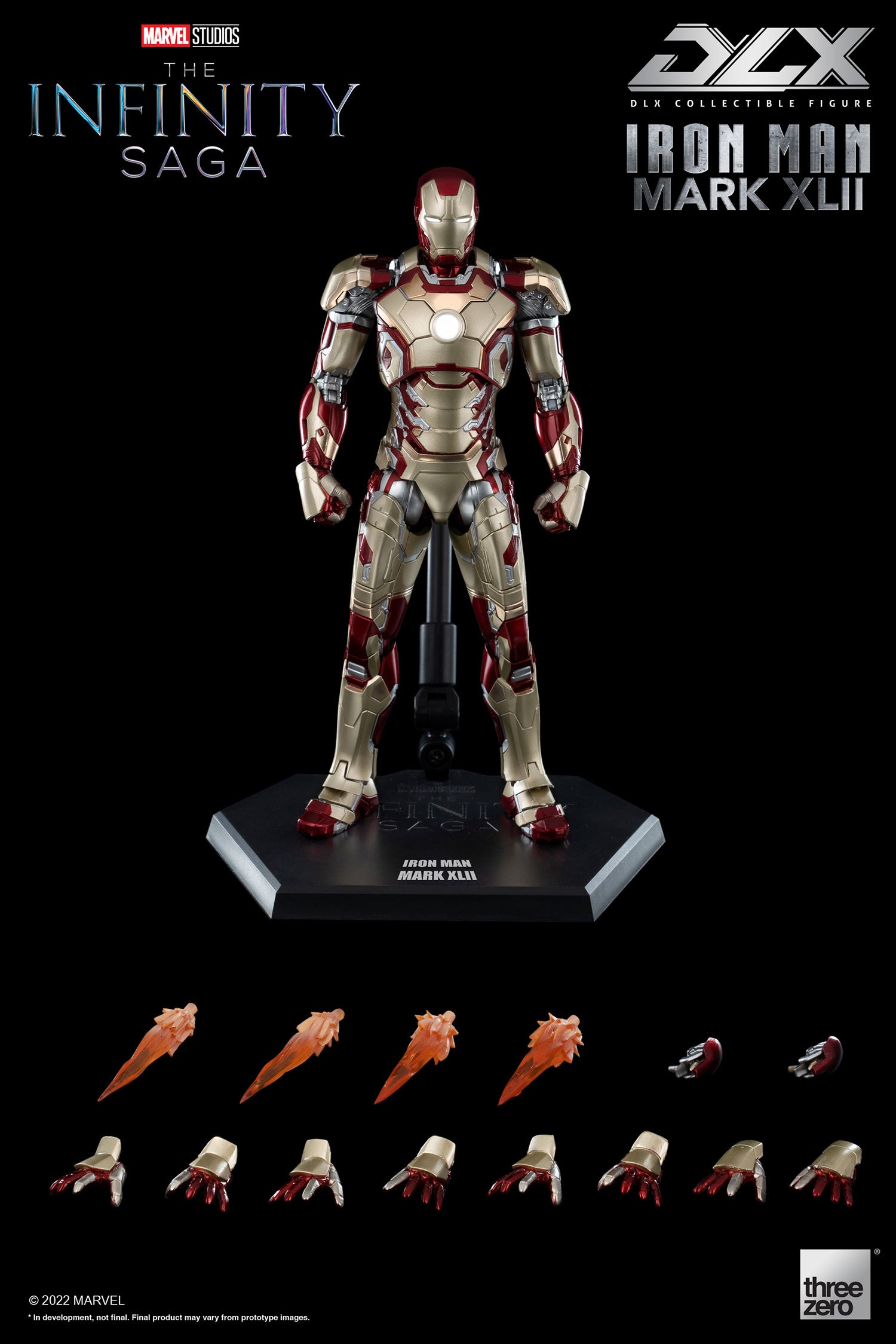 threezero - Marvel Studios: The Infinity Saga - DLX Iron Man Mark XLII (42) - Marvelous Toys