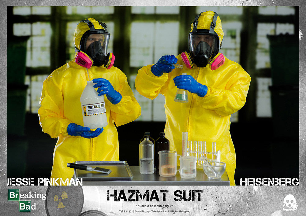 ThreeZero - Breaking Bad - Heisenberg &amp; Jesse Hazmat Suit Combo - Marvelous Toys