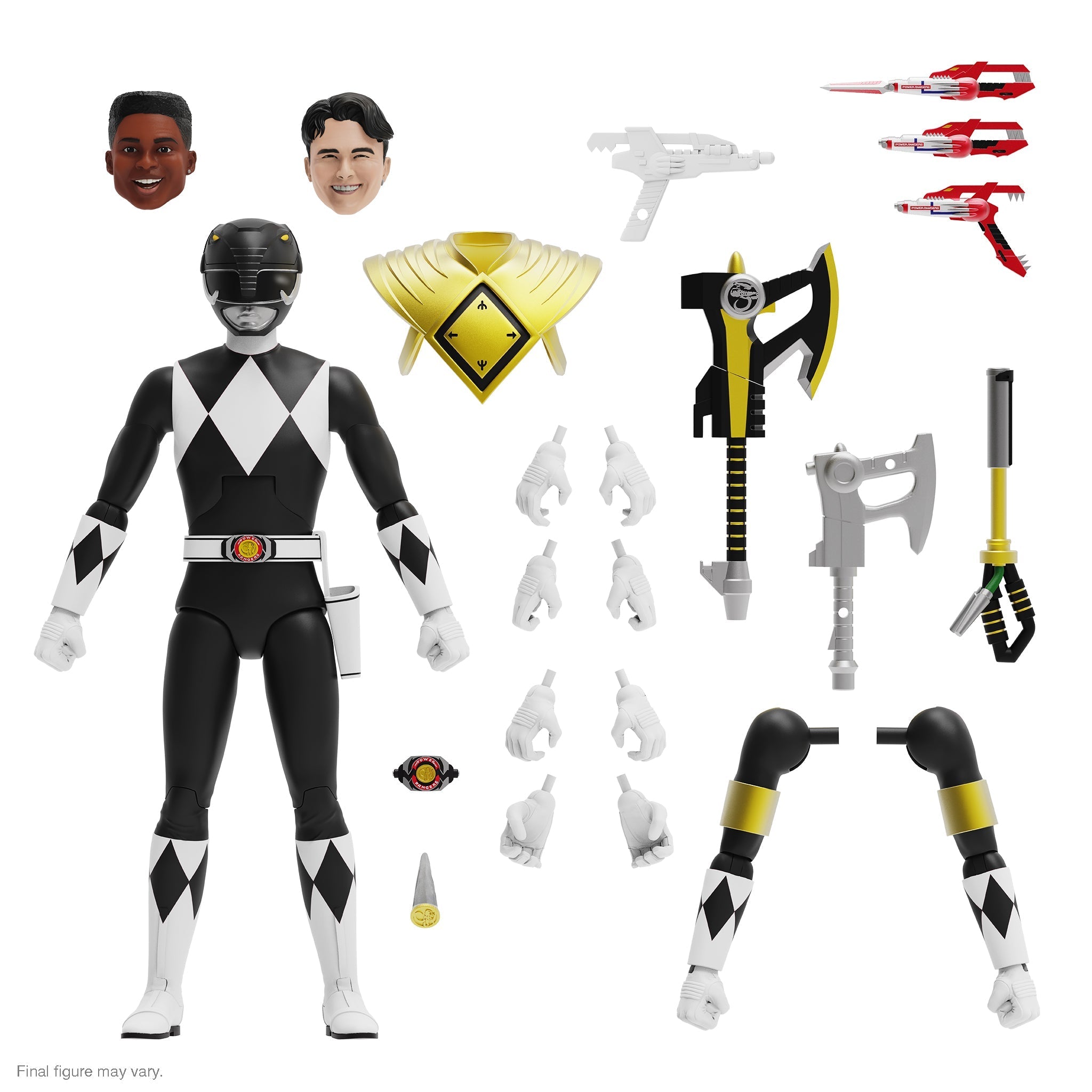 Super7 - Mighty Morphin Power Rangers ULTIMATES! - Wave 3 - Black Ranger - Marvelous Toys