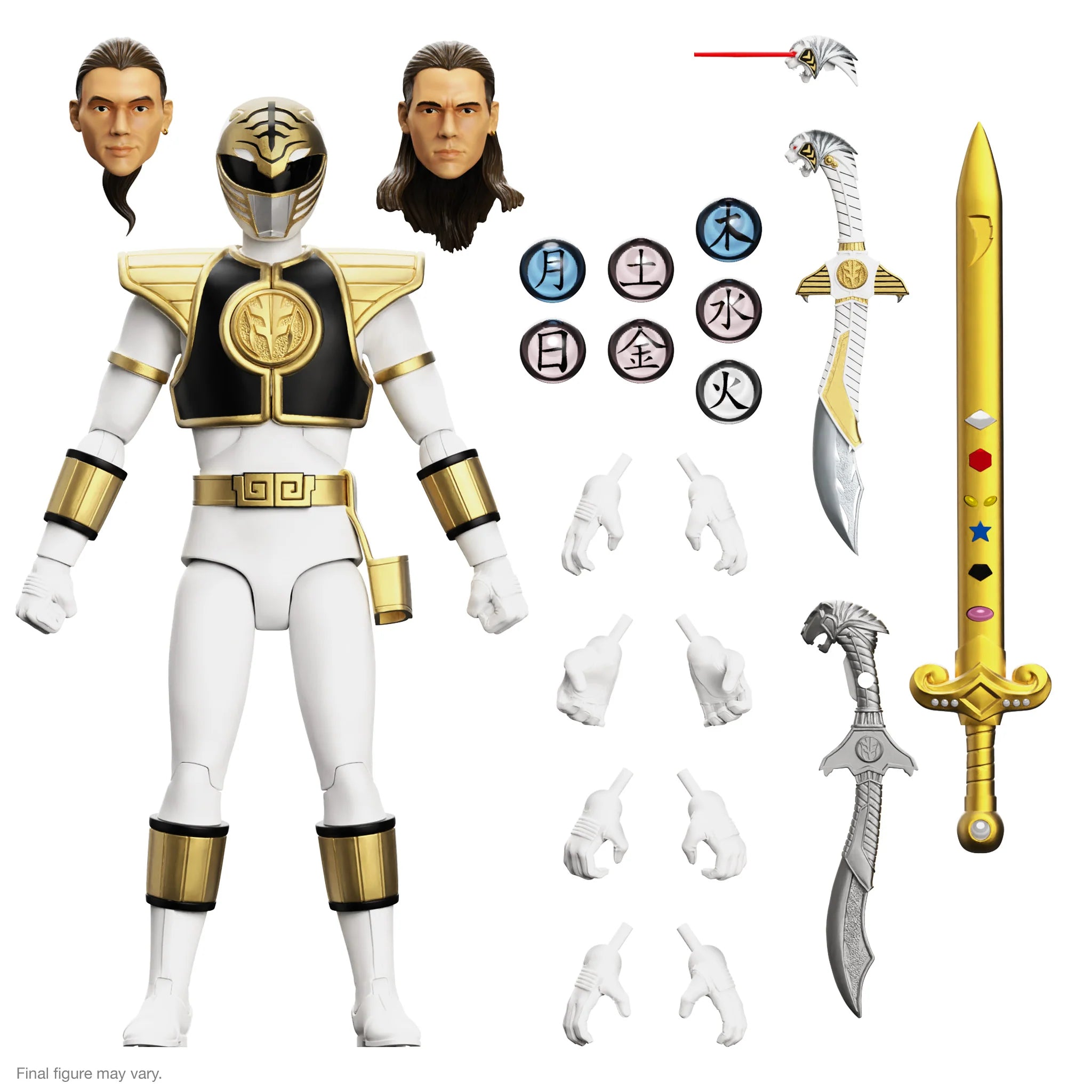 Super7 - Mighty Morphin Power Rangers ULTIMATES! - Wave 4 - White Ranger - Marvelous Toys