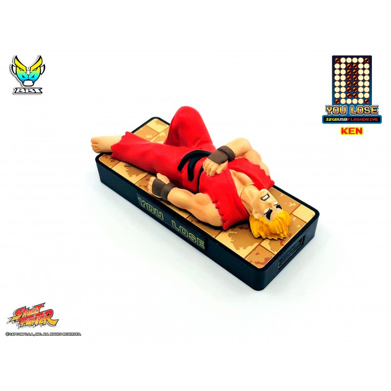 Bigboystoys - Street Fighter - &quot;You Lose&quot; 32GB USB Flash Drive - Ken - Marvelous Toys