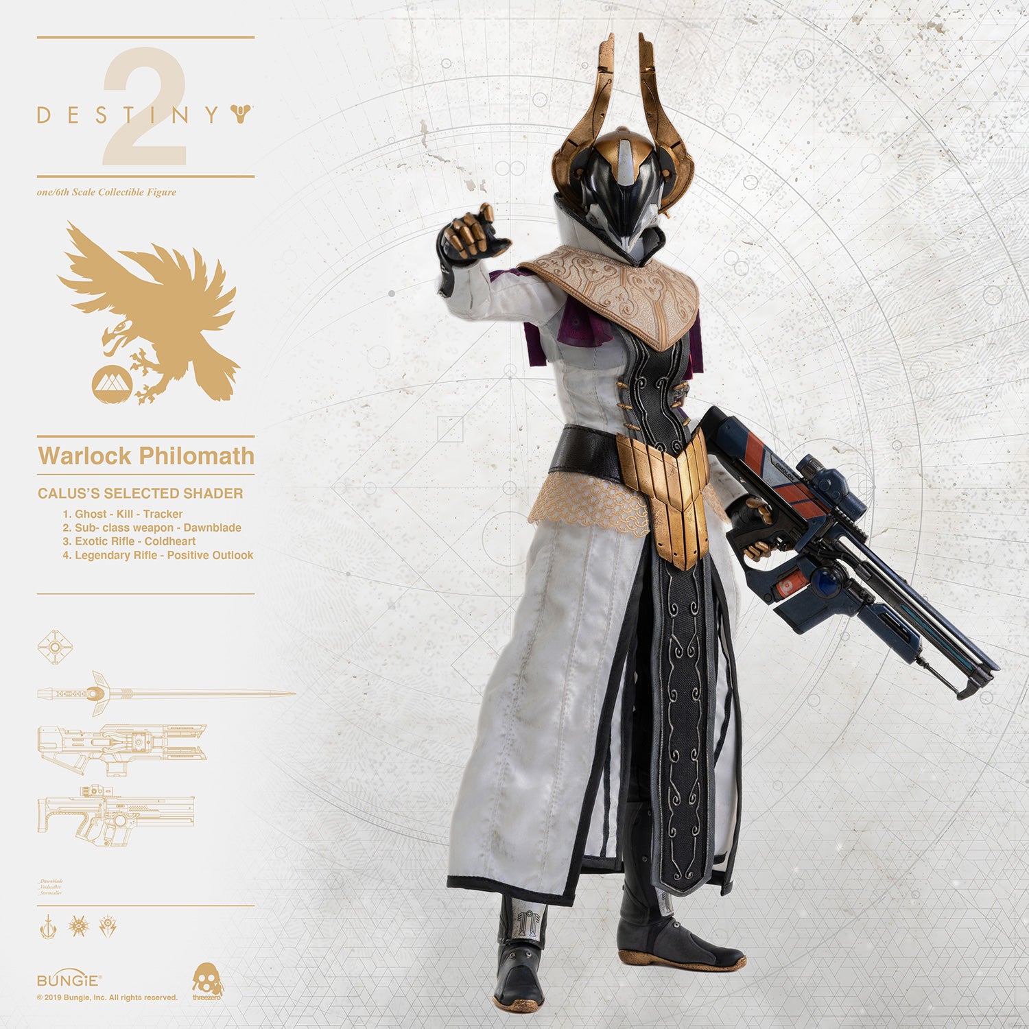 ThreeZero - Destiny 2 - Warlock Philomath (Calus&#39;s Selected Shader) (1/6 Scale) - Marvelous Toys