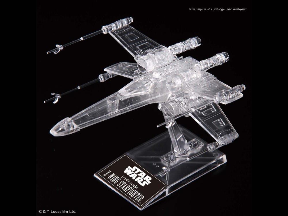 Bandai - Star Wars: Return of the Jedi - Clear Vehicle Model Set (Death Star II, X-Wing, Y-Wing, Millennium Falcon) - Marvelous Toys