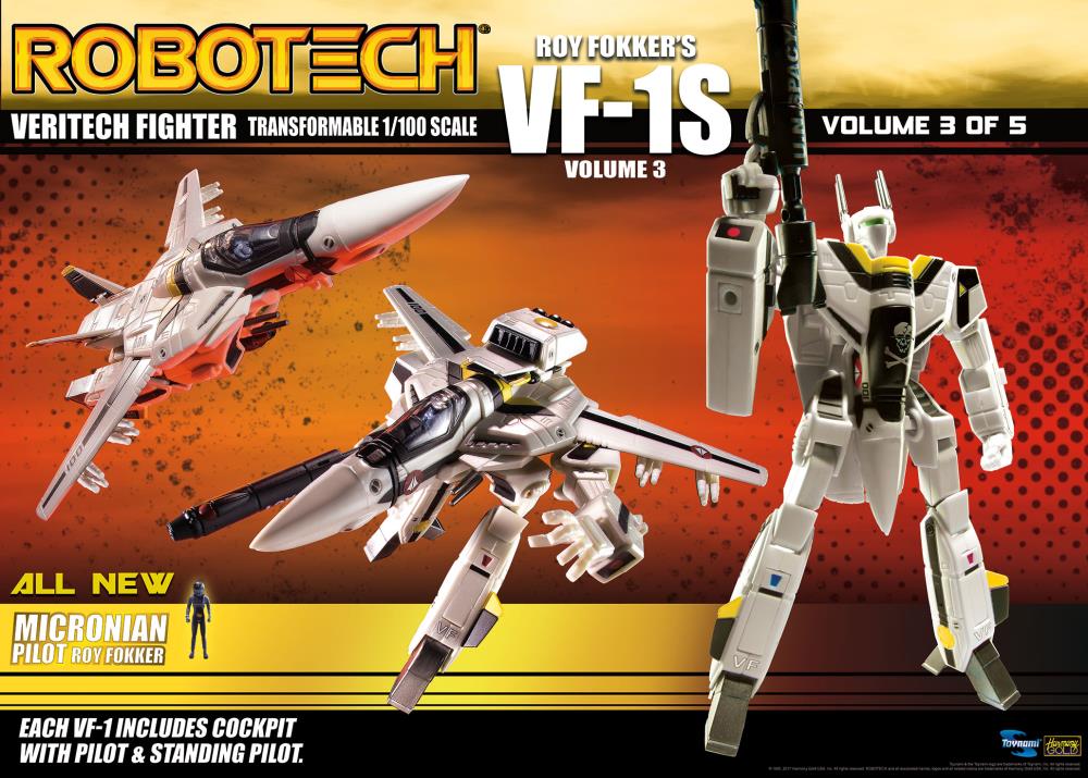 Toynami Robotech - Veritech Fighter - Transformable 1/100 Scale Volume 3 - Roy Fokker&#39;s VF-1S - Marvelous Toys