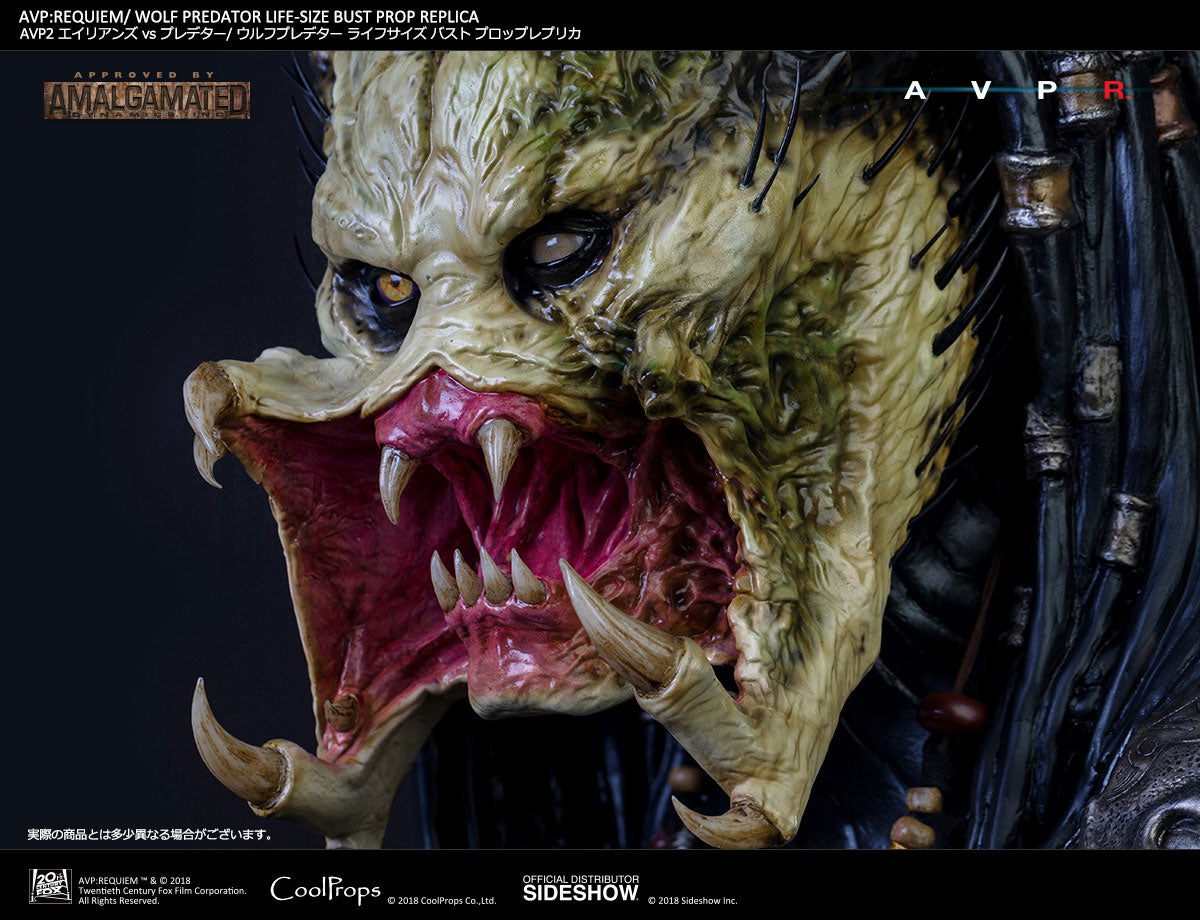 Sideshow Collectibles - Alien vs. Predator: Requiem - Wolf Predator Life-Size Bust by CoolProps - Marvelous Toys