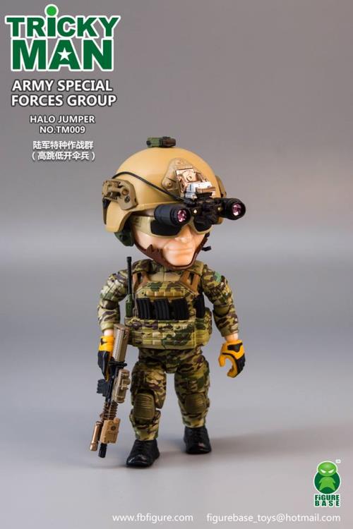 Figure Base - Tricky Man 5" Series - TM009 - Army Special Forces Group Halo Jumper - Marvelous Toys