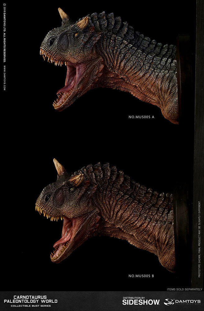 Dam Toys - Collectible Museum Series - Paleontology World - Carnotaurus Bust (Green MUS005A) - Marvelous Toys
