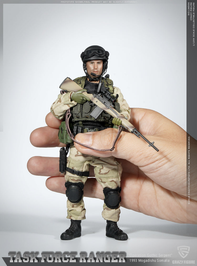 Crazy Figure - LW006 - Operation Gothic Serpent 1993 Mogadishu - Task Force Ranger - US Delta Special Force M14 Sniper (1/12 Scale) - Marvelous Toys