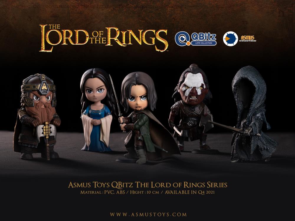 Asmus Toys - QBitz - The Lord of the Rings - Set of 5 (Aragorn, Gimli, Arwen, Nazgul, Lurtz) - Marvelous Toys