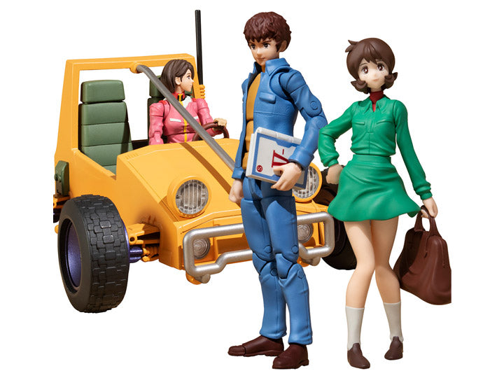 Megahouse - G.M.G (Gundam Military Generation) - Mobile Suit Gundam - Earth Federation Army - 07 Amuro Ray & Fraw Bow, 08 V-SP General Soldier, & V-01 Buggy Set (with Bonus) - Marvelous Toys