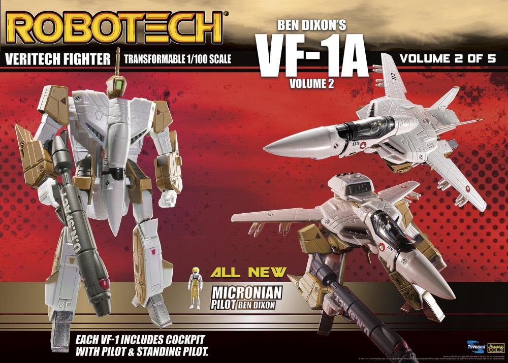 Toynami Robotech - Veritech Fighter - Transformable 1/100 Scale Volume 2 - Ben Dixon&#39;s VF-1A - Marvelous Toys