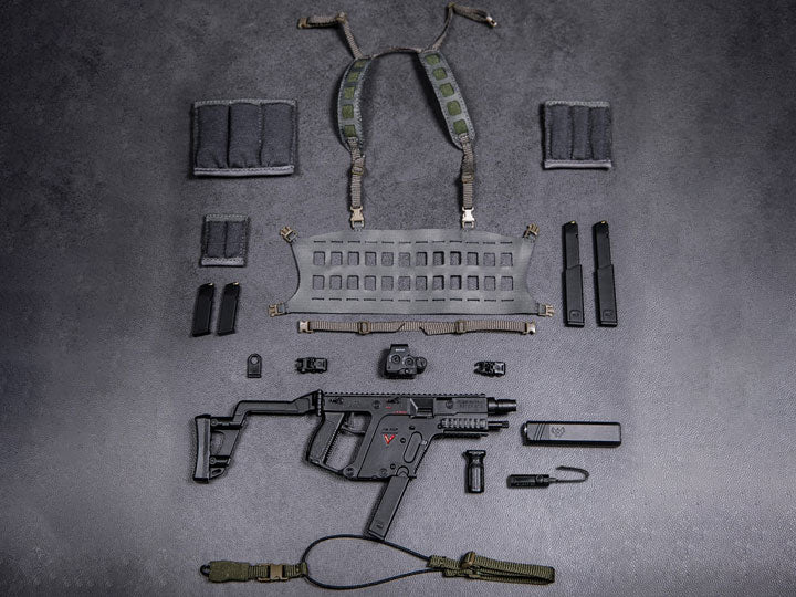 Dam Toys - Elite Firearms Series 3 - 1/6 Vector SMG Tactical Set - EF016 - Black/Grey - Marvelous Toys