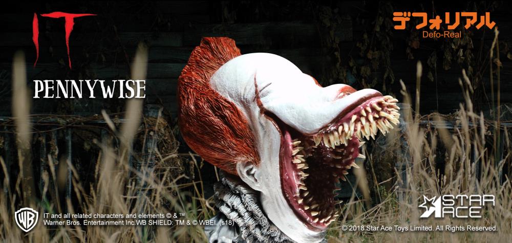 Star Ace Toys - Deform Real Series - IT (2017) - Pennywise (Open Mouth Ver.) - Marvelous Toys