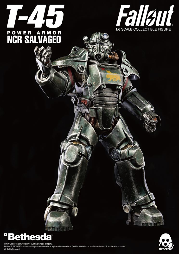 ThreeZero - Fallout - T-45 NCR Salvaged Power Armor - Marvelous Toys