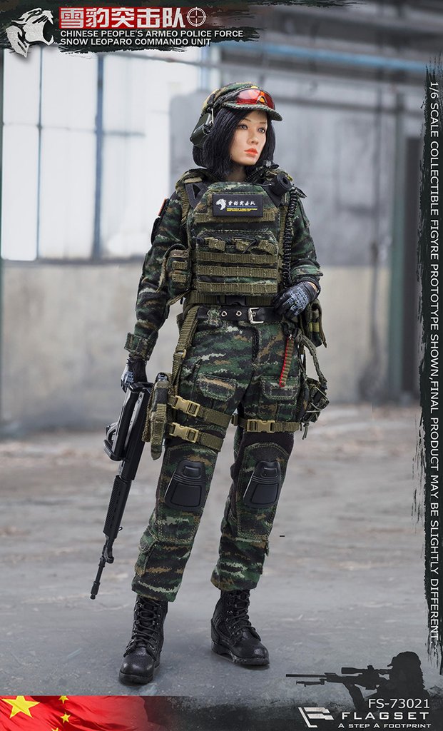 Flagset - FS-73021 - Chinese People&#39;s Armed Police Force - Snow Leopard Commando Unit Female Sniper (1/6 Scale) - Marvelous Toys