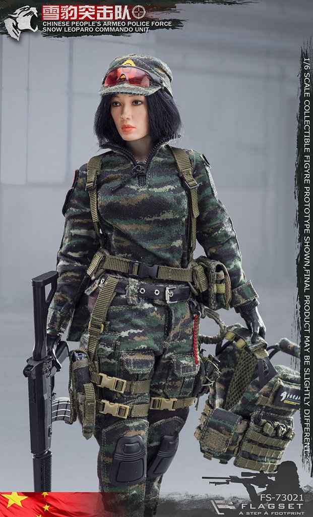 Flagset - FS-73021 - Chinese People&#39;s Armed Police Force - Snow Leopard Commando Unit Female Sniper (1/6 Scale) - Marvelous Toys