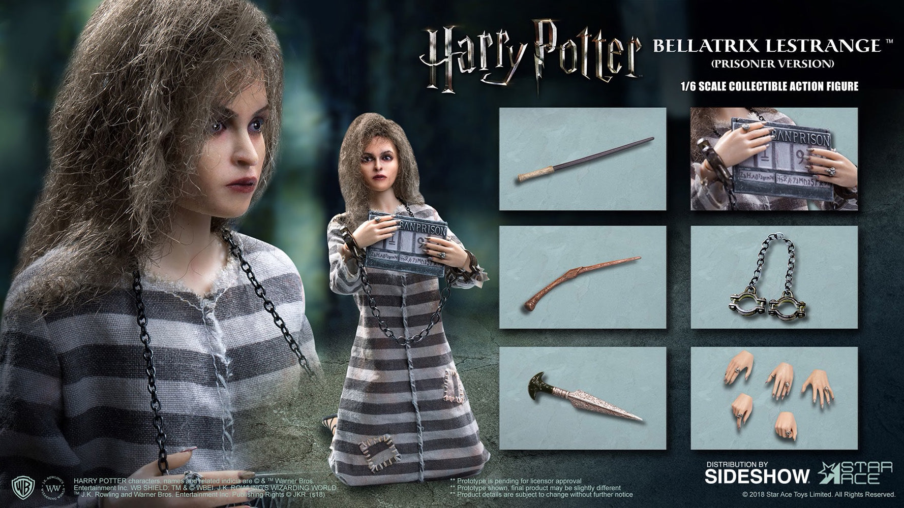 Star Ace Toys - Harry Potter and the Order of the Phoenix - Bellatrix Lestrange (Prisoner Ver.) (1/6 Scale) - Marvelous Toys