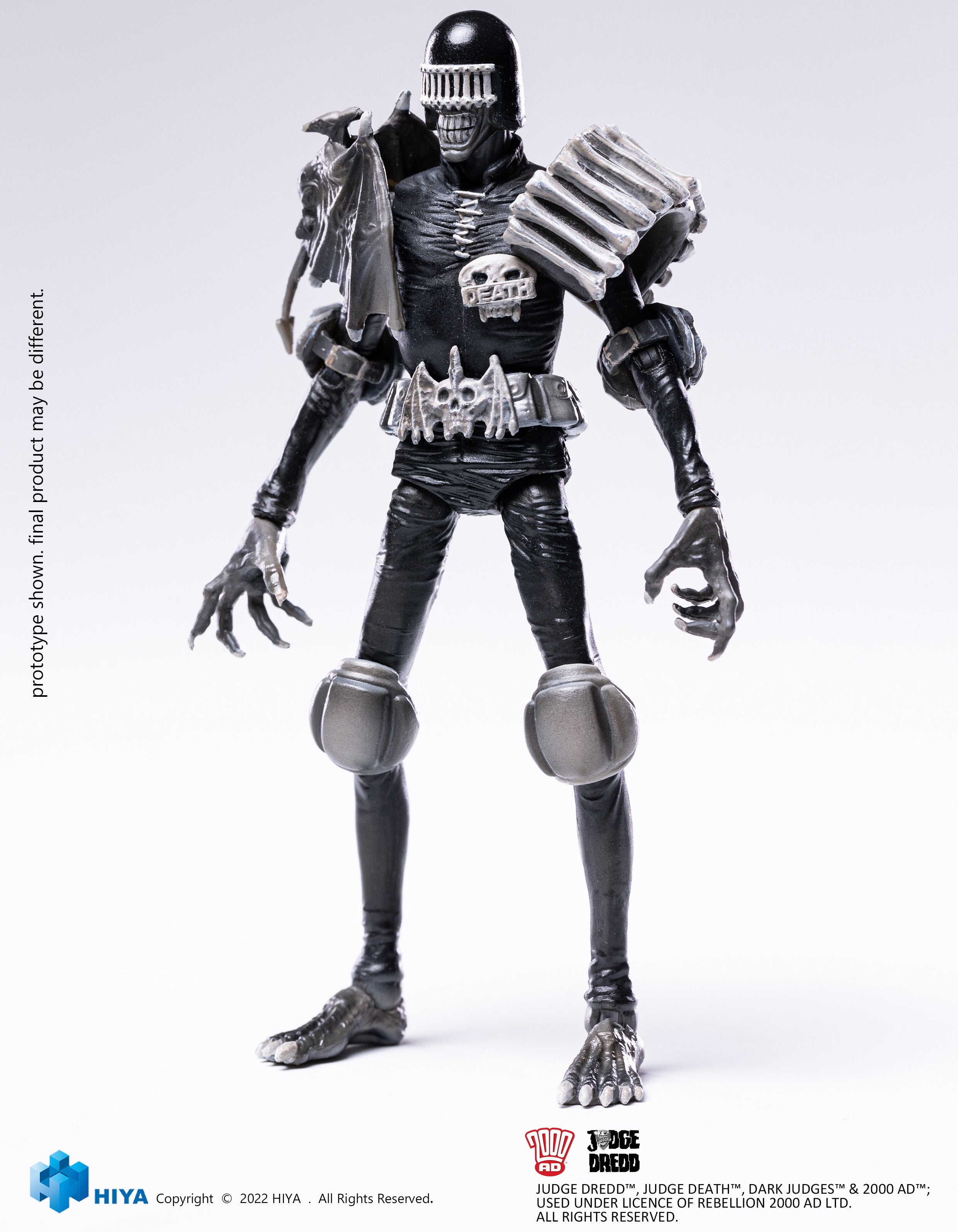 Hiya Toys - Judge Dredd - Judge Death (Black &amp; White Variant) (1/18 Scale) - Marvelous Toys