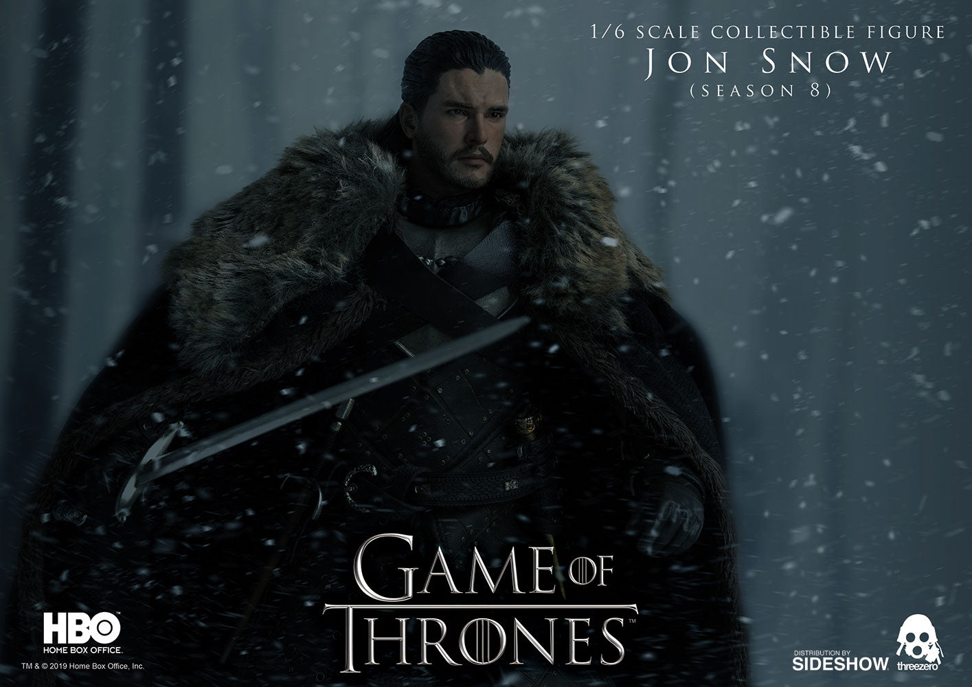 ThreeZero - Game of Thrones - Jon Snow (Season 8) (1/6 Scale) - Marvelous Toys