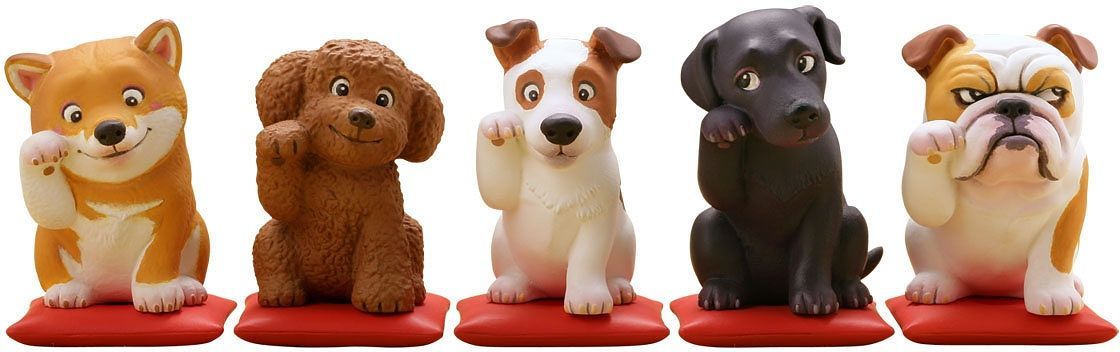 Kaiyodo - MiniQ - Sato Kunio&#39;s Lucky Dog (Box of 8) - Marvelous Toys