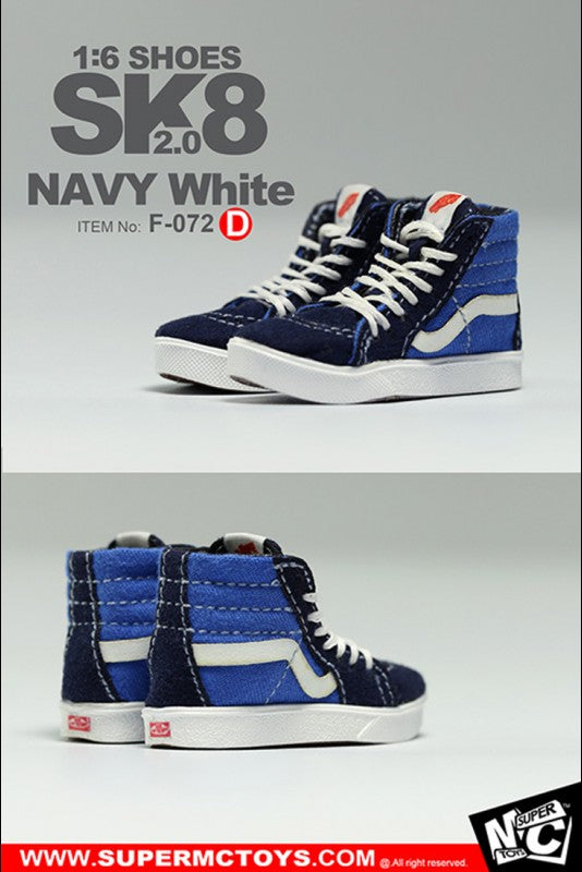 MC Toys - Sk8 Shoes 2.0 (Navy White) (1/6 Scale) - Marvelous Toys