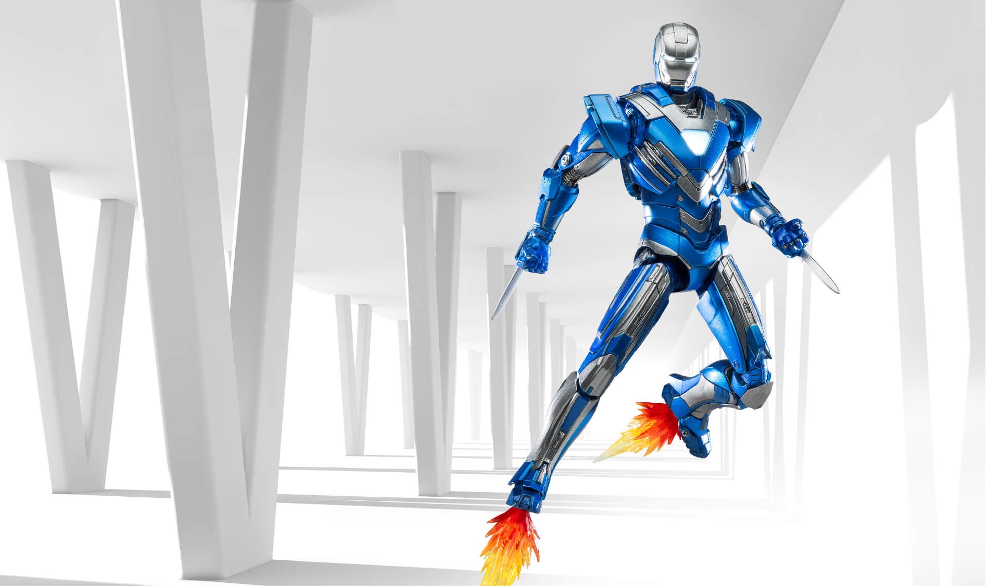 Comicave Studios - Omni Class: 1/12 Scale Iron Man Mark XXX Blue Steel - Marvelous Toys