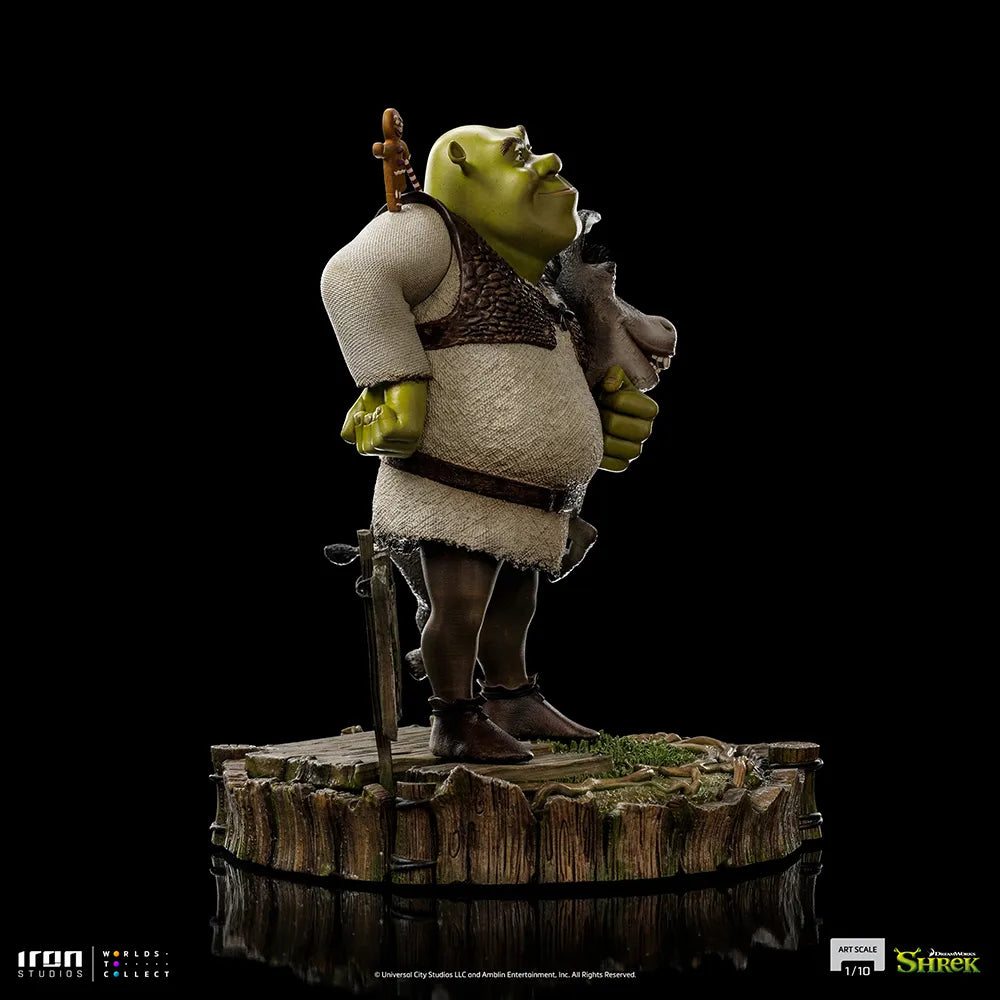 Iron Studios - Deluxe Art Scale 1:10 - Shrek - Shrek, Donkey, and The Gingerbread Man - Marvelous Toys