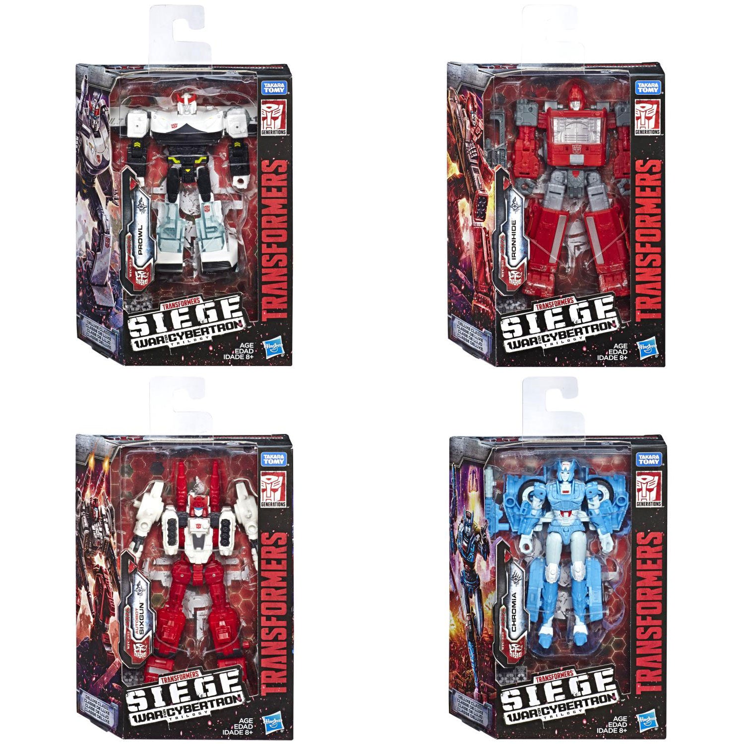 Hasbro - Transformers Generations - War For Cybertron: Siege - Deluxe Wave 2 - Ironhide, Chromia, Prowl, Six-Gun - Marvelous Toys