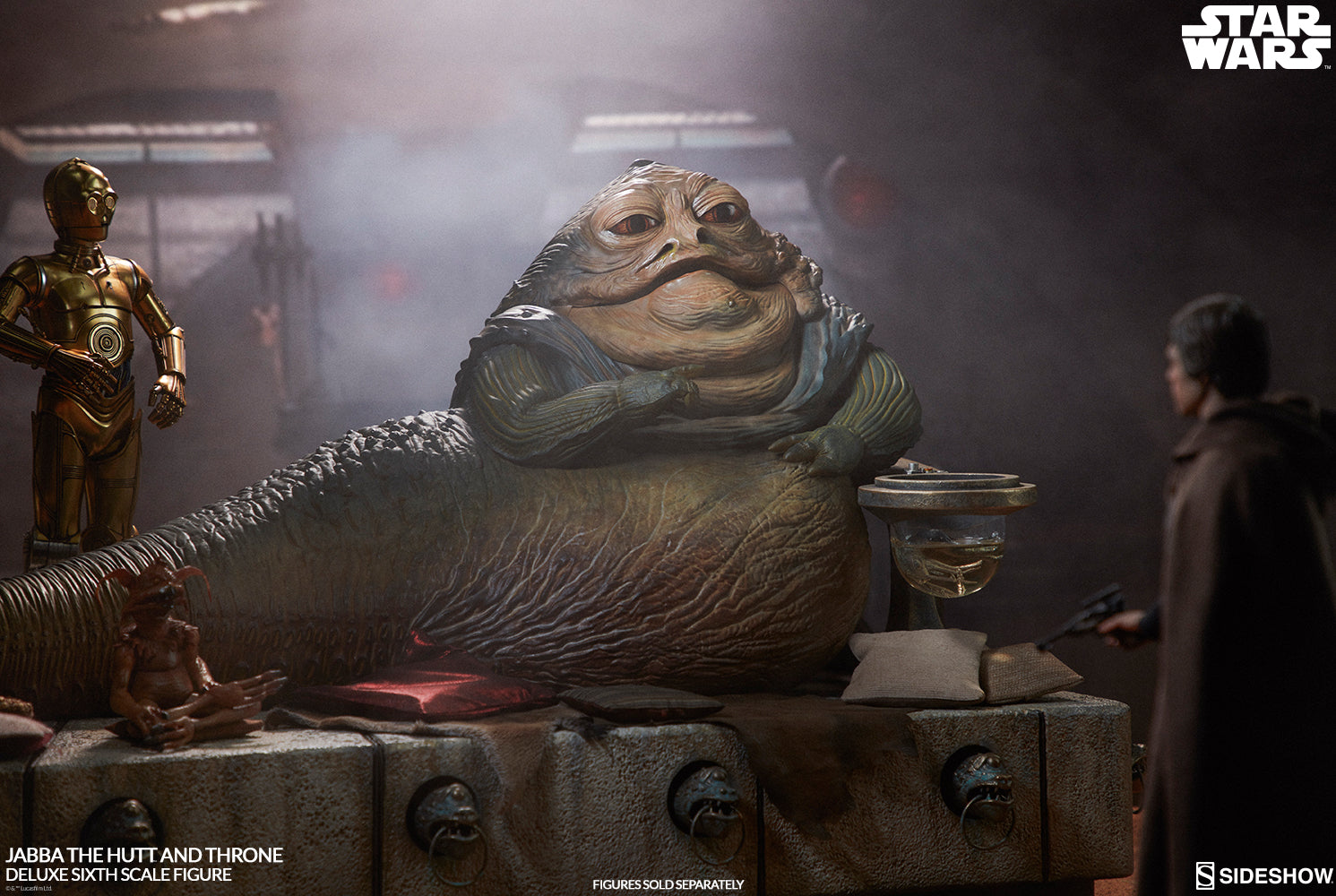 Sideshow Collectibles - Star Wars: Return of the Jedi - Jabba the Hutt and Throne Deluxe Sixth Scale Figure Set - Marvelous Toys
