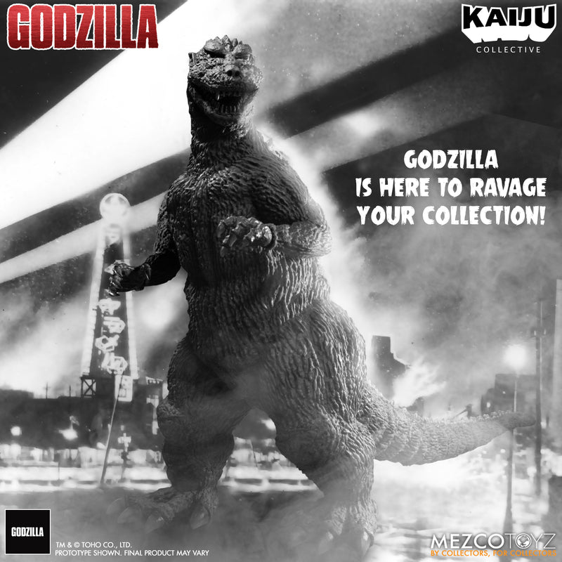 Mezco - Kaiju Collective - Godzilla (1954) Black &amp; White Edition - Marvelous Toys